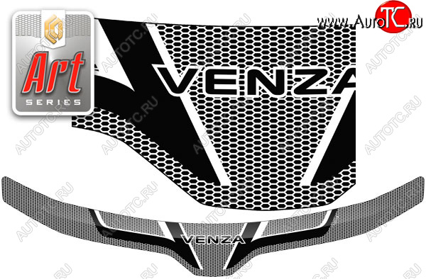2 599 р. Дефлектор капота CA-Plastic  Toyota Venza  GV10 (2012-2016) рестайлинг (Серия Art графит)  с доставкой в г. Воронеж