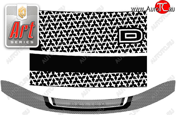 2 299 р. Дефлектор капота CA-Plastic Mitsubishi Delica D:5 1 дорестайлинг (2007-2019) (Серия Art серебро)  с доставкой в г. Воронеж