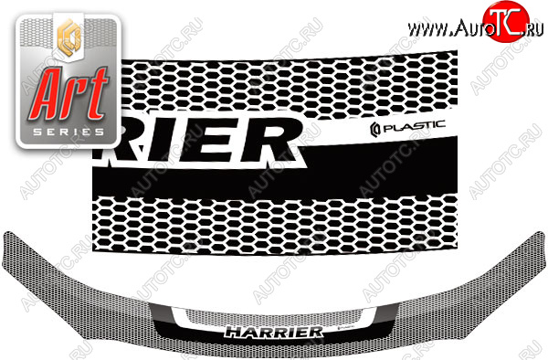 2 299 р. Дефлектор капота (AVU65W, ZSU60W, ZSU65W) CA-Plastic  Toyota Harrier  XU60 (2013-2020) дорестайлинг, рестайлинг (Серия Art серебро)  с доставкой в г. Воронеж