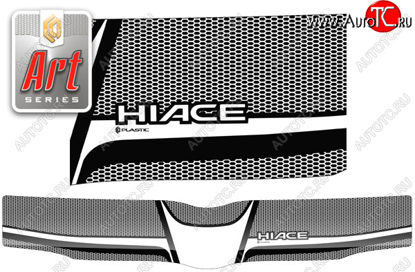 2 479 р. Дефлектор капота (правый руль) CA-Plastic  Toyota Hiace  H200 (2004-2007) минивэн (Япония) дорестайлинг  (Серия Art серебро)  с доставкой в г. Воронеж