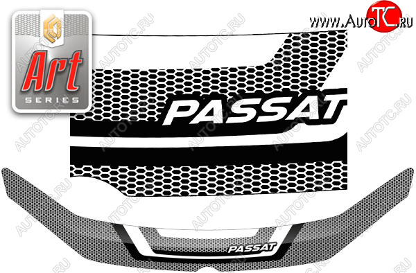 2 559 р. Дефлектор капота CA-Plastic  Volkswagen Passat  B7 (2010-2015) седан (Серия Art серебро)  с доставкой в г. Воронеж
