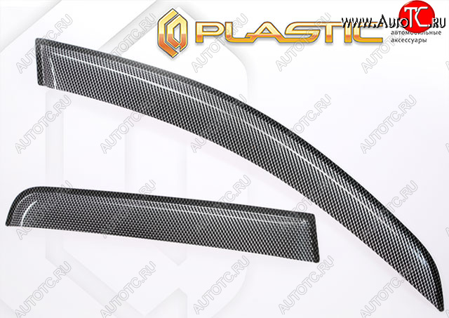 2 699 р. Ветровики дверей Шелкография карбон серебро CA Plastic на JAC N-56  2015–н.в.   с доставкой в г. Воронеж