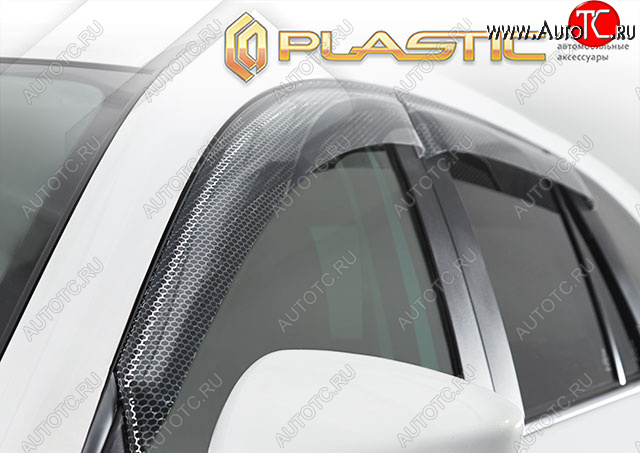 2 199 р. Ветровики дверей Серия Art графит CA Plastic на Mazda 2  август 2002  с доставкой в г. Воронеж