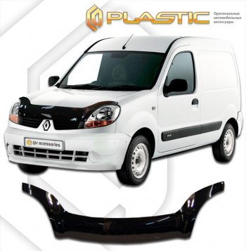 2 399 р. Дефлектор капота (exclusive) Classic черный CA Plastic на Renault Kangoo  2003-2007  с доставкой в г. Воронеж. Увеличить фотографию 1
