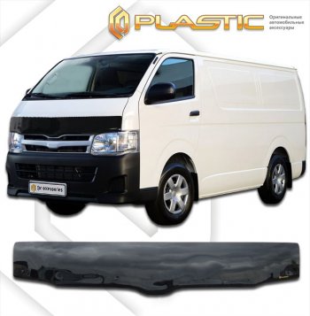 2 399 р. Дефлектор капота (exclusive) Classic черный CA Plastic на Toyota Hiace Правый Руль 2004–н.в.   с доставкой в г. Воронеж. Увеличить фотографию 1