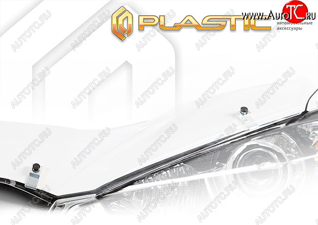 2 399 р. Дефлектор капота (exclusive) Classic прозрачный CA Plastic на Ford Focus 2 седан-хэтчбэк 2005-2008  с доставкой в г. Воронеж
