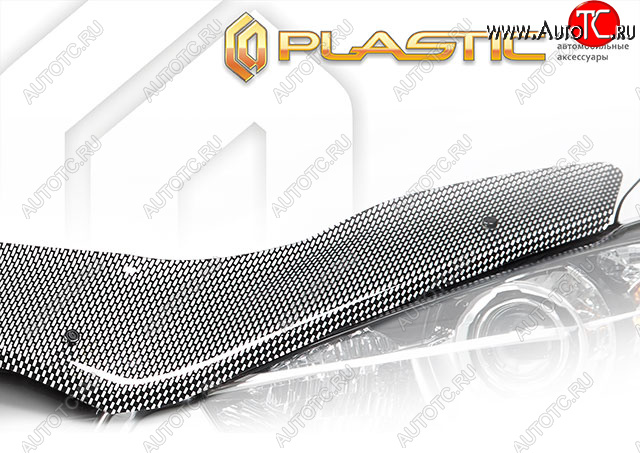 3 099 р. Дефлектор капота (exclusive) Шелкография карбон серебро CA Plastic на Opel Insignia  2011  с доставкой в г. Воронеж