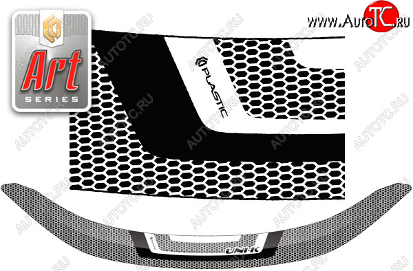 2 159 р. Дефлектор капота CA-Plastic  Changan UNI-K (2020-2025) (серия ART белая)  с доставкой в г. Воронеж