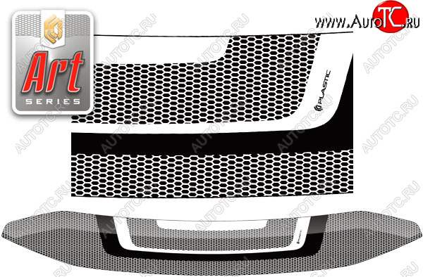 1 999 р. Дефлектор капота CA-Plastic  Volkswagen Multivan  T5 (2009-2015) рестайлинг (серия ART белая)  с доставкой в г. Воронеж