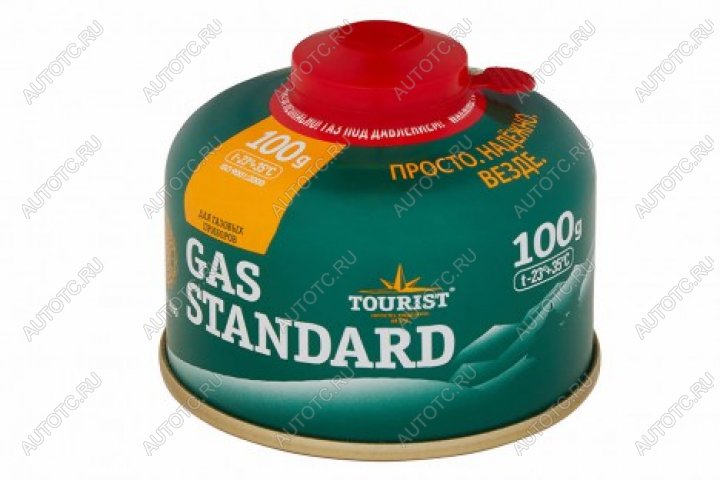 259 р. Баллон газовый резьбовой TOURIST STANDARD для портативных приборов 100 г. TOURIST tbr-100  с доставкой в г. Воронеж