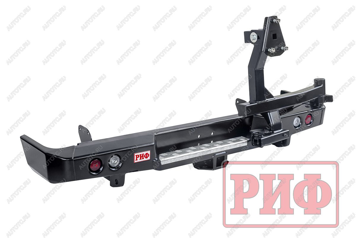 100 649 р. Бампер РИФ силовой задний Toyota Land Cruiser 78 2007+ с квадратом под фаркоп, калиткой и фонарями РИФ rif078-21125  с доставкой в г. Воронеж