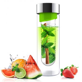 1 679 р. Бутылка FLAVOUR IT, 480 мл, серебряный зеленый ASOBU swg11.04-16-green  с доставкой в г. Воронеж. Увеличить фотографию 4