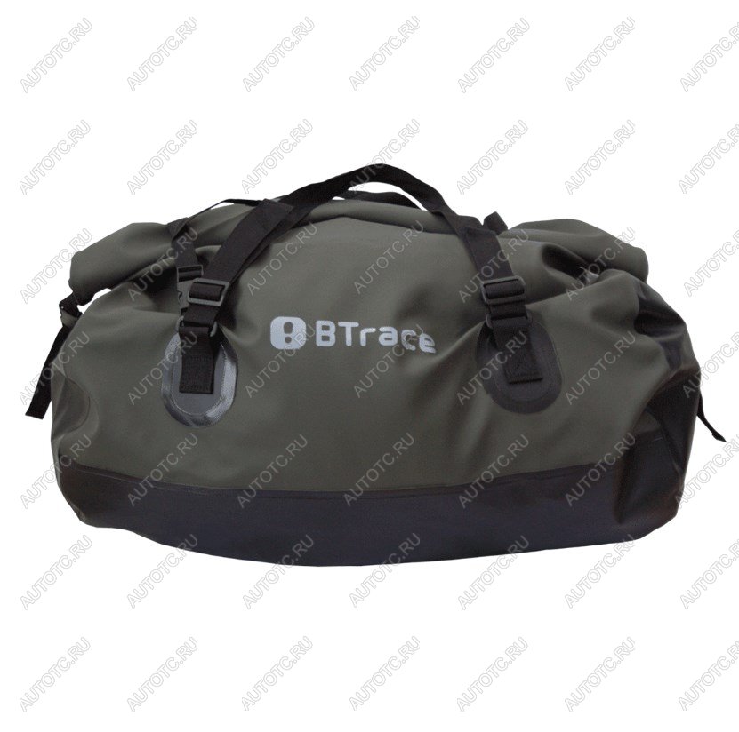 5 179 р. Гермосумка BTrace усиленная ПВХ трикотаж 80л (Оливковыйчерный) BTrace a0333  с доставкой в г. Воронеж