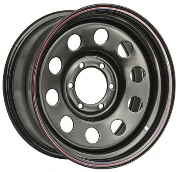 6 629 р. Диск усиленный Nissan Navara D40 2.5TD стальной черный 6x114,3 8xR16 d66 ET+25 OFF-ROAD Wheels 1680-61466bl-25  с доставкой в г. Воронеж. Увеличить фотографию 1