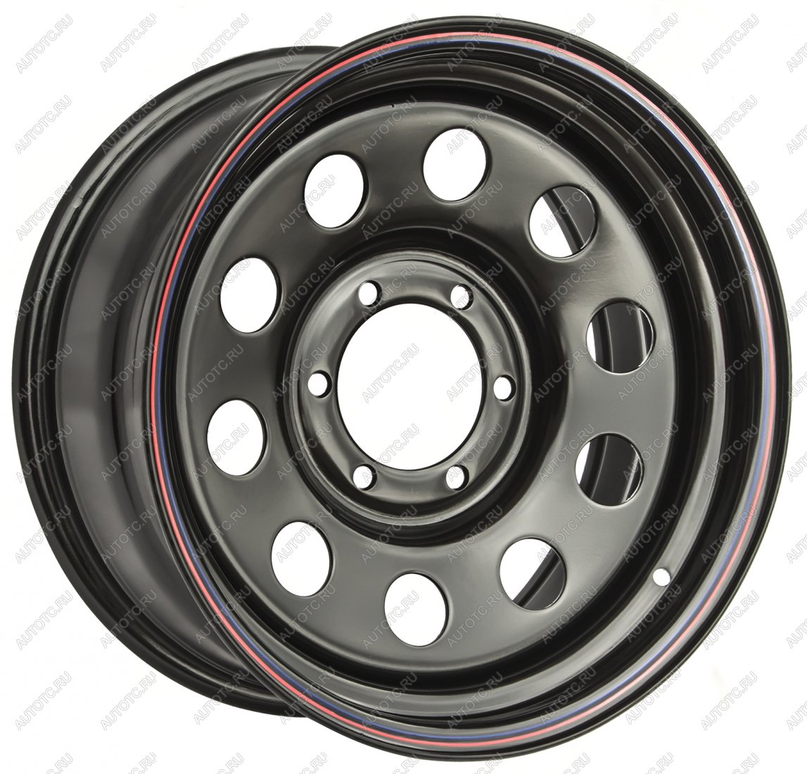 6 629 р. Диск усиленный Nissan Navara D40 2.5TD стальной черный 6x114,3 8xR16 d66 ET+25 OFF-ROAD Wheels 1680-61466bl-25  с доставкой в г. Воронеж