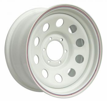 6 629 р. Диск усиленный стальной белый 6x139,7 8xR16 d110 ET+10 OFF-ROAD Wheels 1680-63910wh-10  с доставкой в г. Воронеж. Увеличить фотографию 1