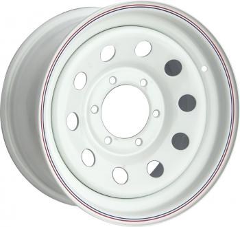 6 629 р. Диск усиленный стальной белый 6x139,7 8xR16 d110 ET+30 OFF-ROAD Wheels 1680-63910wh-30  с доставкой в г. Воронеж. Увеличить фотографию 1
