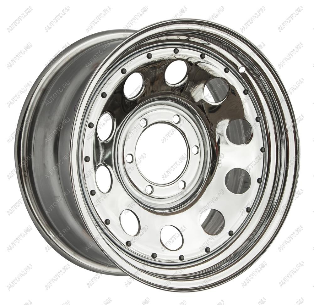 7 879 р. Диск усиленный стальной хромированный 6x139,7 8xR16 d110 ET+30 OFF-ROAD Wheels 1680-63910ch-30  с доставкой в г. Воронеж
