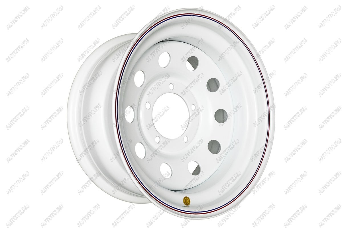 6 629 р. Диск усиленный УАЗ стальной белый 5x139,7 8xR16 d110 ET+15 OFF-ROAD Wheels 1680-53910wh-15  с доставкой в г. Воронеж