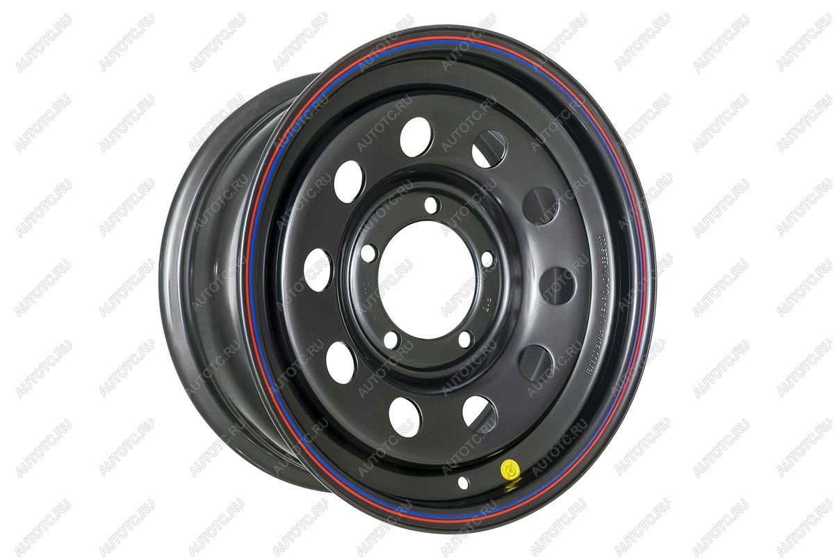 6 759 р. Диск усиленный УАЗ стальной черный 5x139,7 7xR16 d110 ET+15 OFF-ROAD Wheels 1670-53910bl-15  с доставкой в г. Воронеж