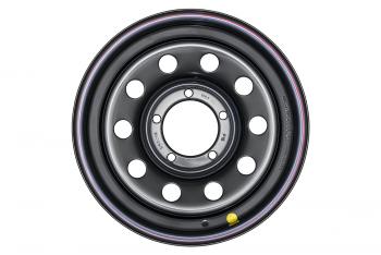 6 759 р. Диск усиленный УАЗ стальной черный 5x139,7 7xR16 d110 ET+15 OFF-ROAD Wheels 1670-53910bl-15  с доставкой в г. Воронеж. Увеличить фотографию 2