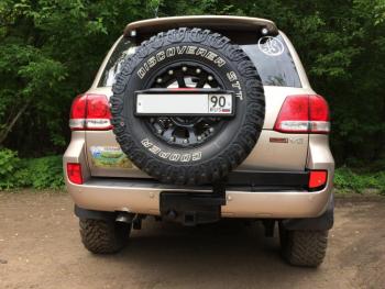 93 329 р. Калитка РИФ с фаркопом в штатный бампер Toyota Land Cruiser 200 2008-2015 под нештатное колесо, с подсветкой номера РИФ rif200-80000  с доставкой в г. Воронеж. Увеличить фотографию 4