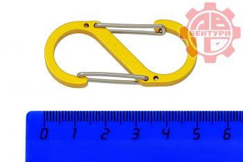 60 р. Карабин s-образный 50мм (yellow) CORD crd.s.50.y  с доставкой в г. Воронеж. Увеличить фотографию 2