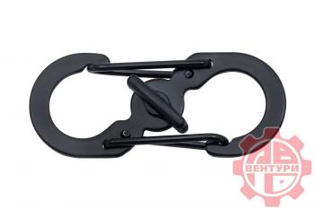 80 р. Карабин s-образный с блокировкой 36мм (black) CORD crd.s.b.36.b  с доставкой в г. Воронеж. Увеличить фотографию 1