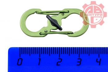 80 р. Карабин s-образный с блокировкой 36мм (green) CORD crd.s.b.36.gr  с доставкой в г. Воронеж. Увеличить фотографию 2