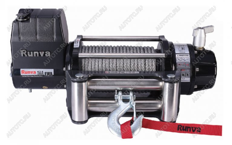 78 869 р. Лебёдка автомобильная электрическая 12V Runva 12500 lbs 5670 кг влагозащищенная, стальной трос RUNVA ewb12500u  с доставкой в г. Воронеж