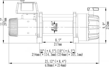 149 349 р. Лебёдка автомобильная электрическая 12V Runva 20000 lbs влагозащищенная, стальной трос RUNVA ewb20000u  с доставкой в г. Воронеж. Увеличить фотографию 4