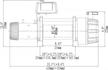 163 889 р. Лебёдка автомобильная электрическая 12V Runva 20000 lbs влагозащищенная, синтетический трос RUNVA ewb20000ssr  с доставкой в г. Воронеж. Увеличить фотографию 3