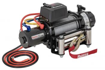 92 859 р. Лебёдка автомобильная электрическая 12V Runva 9500 lbs 4350 кг влагозащищенная, стальной трос RUNVA ewb9500s  с доставкой в г. Воронеж. Увеличить фотографию 2
