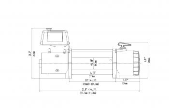 71 099 р. Лебёдка автомобильная электрическая 12V Runva 9500 lbs 4350 кг (синтетический трос) RUNVA ewv9500ssr  с доставкой в г. Воронеж. Увеличить фотографию 5