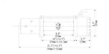 83 439 р. Лебёдка автомобильная электрическая 12V Runva 9500 lbs 4350 кг (синтетический трос) RUNVA ewx9500ssr  с доставкой в г. Воронеж. Увеличить фотографию 5