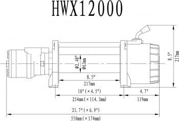 83 969 р. Лебёдка гидравлическая Runva 12000 lbs 5443 кг RUNVA hwx12000a  с доставкой в г. Воронеж. Увеличить фотографию 2