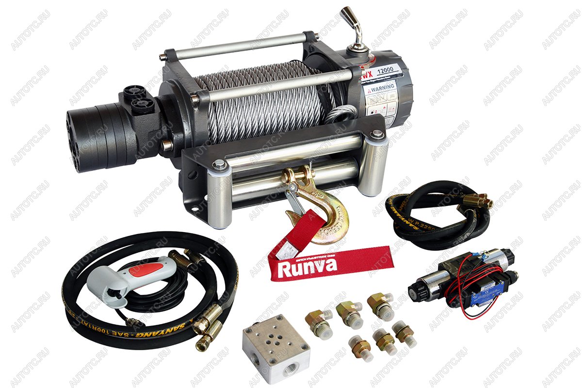 83 969 р. Лебёдка гидравлическая Runva 12000 lbs 5443 кг RUNVA hwx12000a  с доставкой в г. Воронеж