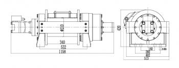 573 209 р. Лебёдка гидравлическая Runva 44000 lbs (20000 кг) RUNVA hwe200  с доставкой в г. Воронеж. Увеличить фотографию 2