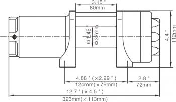 18 359 р. Лебёдка электрическая 12V Runva 2500 lbs 1140 кг (синтетический трос) RUNVA ewp2500asr  с доставкой в г. Воронеж. Увеличить фотографию 12