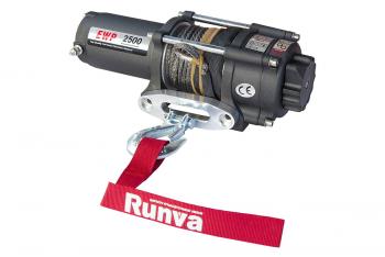 18 359 р. Лебёдка электрическая 12V Runva 2500 lbs 1140 кг (синтетический трос) RUNVA ewp2500asr  с доставкой в г. Воронеж. Увеличить фотографию 1