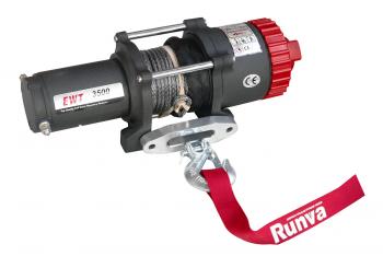 30 599 р. Лебёдка электрическая 12V Runva 3500A lbs 1588 кг (синтетический трос) RUNVA ewt3500asr  с доставкой в г. Воронеж. Увеличить фотографию 1