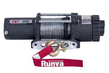 33 359 р. Лебёдка электрическая 12V Runva 4500 lbs 2041 кг (синтетический трос) RUNVA ewt4500asr  с доставкой в г. Воронеж. Увеличить фотографию 1