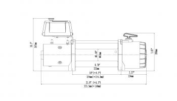 53 789 р. Лебёдка электрическая 12V Runva 9500 lbs 4350 кг (стальной трос) RUNVA ewv9500s  с доставкой в г. Воронеж. Увеличить фотографию 2
