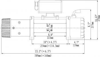 63 759 р. Лебёдка электрическая высокоскоростная 12V Runva 9500 lbs 4350 кг (синтетический трос) RUNVA ewxc9500ssr  с доставкой в г. Воронеж. Увеличить фотографию 2