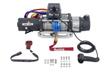 65 479 р. Лебёдка электрическая двухскоростная 12V Runva 10000 lbs 4500 кг (синтетический трос) RUNVA ewd10000ssr  с доставкой в г. Воронеж. Увеличить фотографию 2