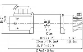 65 479 р. Лебёдка электрическая двухскоростная 12V Runva 10000 lbs 4500 кг (синтетический трос) RUNVA ewd10000usr  с доставкой в г. Воронеж. Увеличить фотографию 3