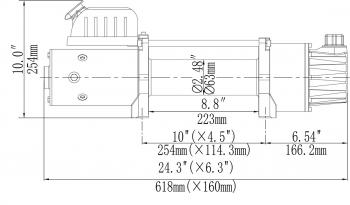 63 229 р. Лебёдка электрическая двухскоростная 12V Runva 8000 lbs 3629 кг RUNVA ewd8000u  с доставкой в г. Воронеж. Увеличить фотографию 2