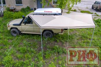 28 319 р. Маркиза автомобильная РИФ веерная 2,5х2,5 м (левая) РИФ rifavf062525601  с доставкой в г. Воронеж. Увеличить фотографию 1