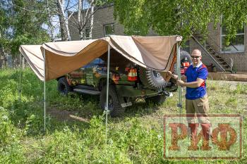 26 079 р. Маркиза автомобильная РИФ комбинированная (прямоугольная с веерной частью) 2,5х2,0 м (левая) РИФ rifavf072020601  с доставкой в г. Воронеж. Увеличить фотографию 4