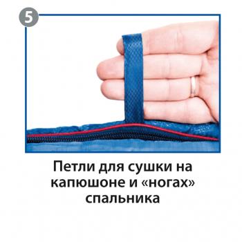 5 349 р. Мешок спальный BTrace Mega (Левый,СерыйСиний), (ТК: -5C) BTrace s0565  с доставкой в г. Воронеж. Увеличить фотографию 11